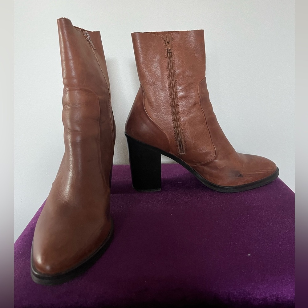 Farylrobin | Chestnut Leather Boots